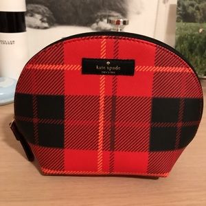 Kate Spade Small Cosmetic Bag in Plaid